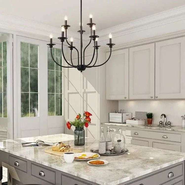 Farmhouse Matt Black Modern Light Luxury Casa