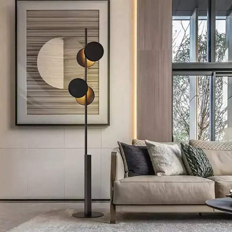 Floor Lamp With Metallic Black Luxury Casa