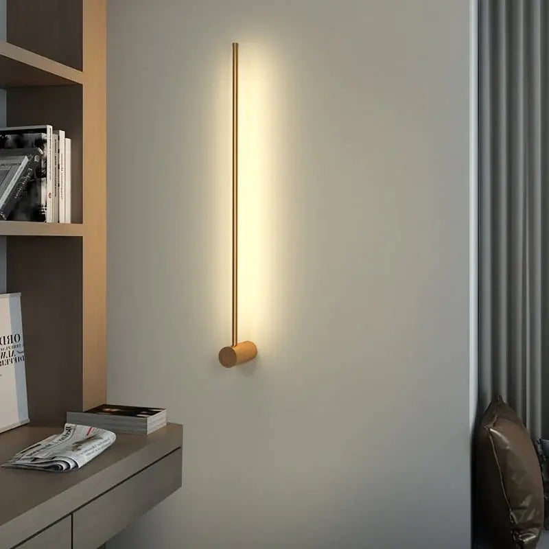 LED Single Line Of Wall Light Gold Color Luxury Casa