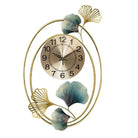 Leaves Iron Wall Clock Luxury Casa