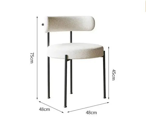 Liza Boucle Dining Chair Luxury Casa