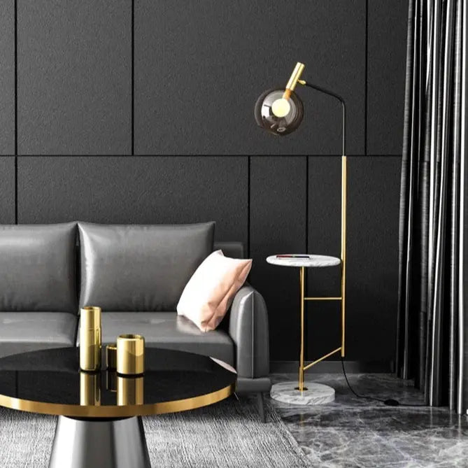 Marble Black Floor Lamp Luxury Casa