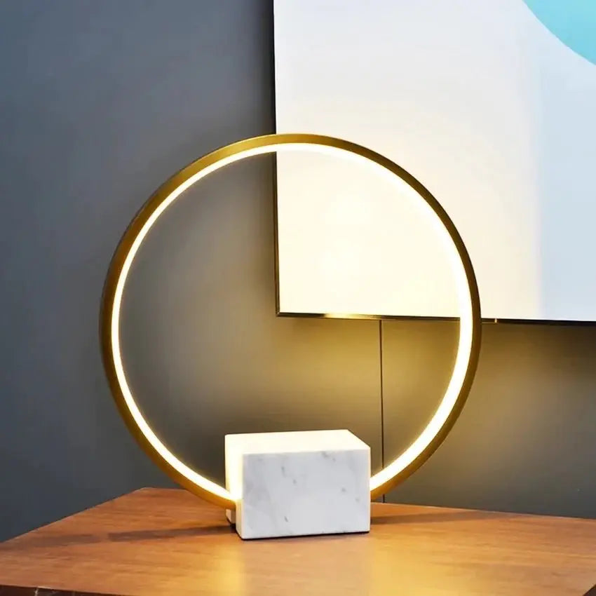 Marble Ring Table Lamp Luxury Casa