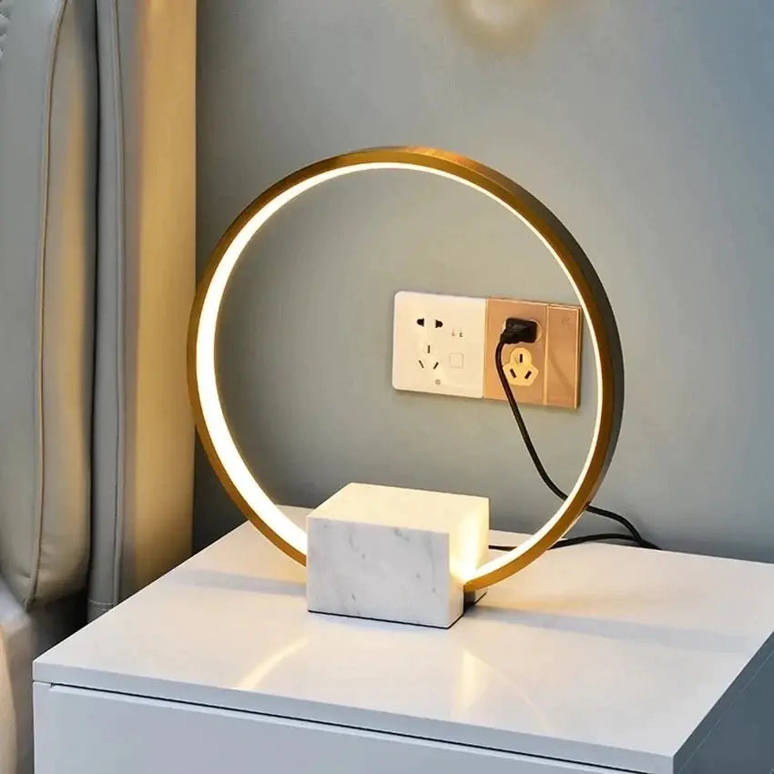 Marble Ring Table Lamp Luxury Casa