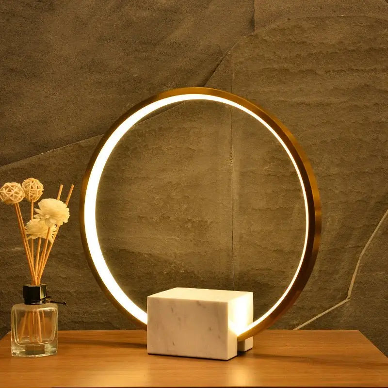 Marble Ring Table Lamp Luxury Casa