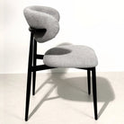 Modern Elegance Grey Dining Chair - Sleek Metal Frame & Fabric Upholstery Luxury Casa