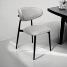 Modern Elegance Grey Dining Chair - Sleek Metal Frame & Fabric Upholstery Luxury Casa