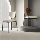 Modern Minimalist Dining Chair With Wood Backrest Luxury Casa
