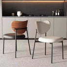 Modern Minimalist Dining Chair With Wood Backrest Luxury Casa