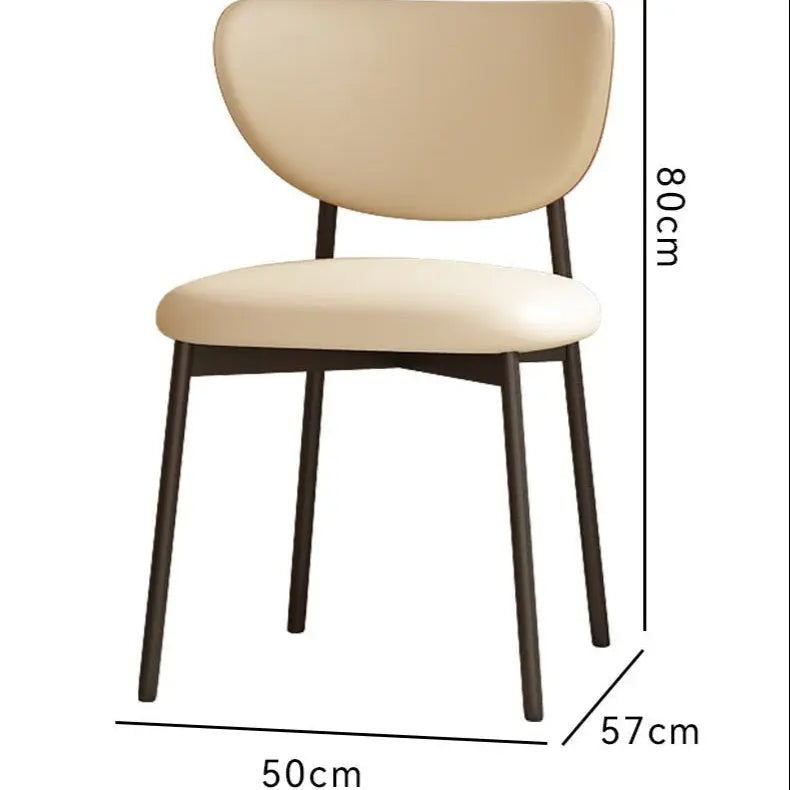 Modern Minimalist Dining Chair With Wood Backrest Luxury Casa