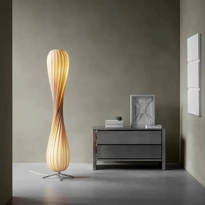Modern Wooden Paper Floor Lamp Luxury Casa