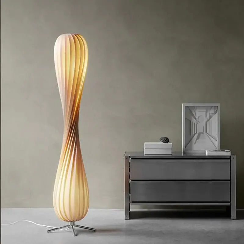 Modern Wooden Paper Floor Lamp Luxury Casa