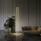 Oval Liner Golden LED Floor Lamp Luxury Casa