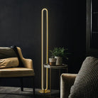 Oval Liner Golden LED Floor Lamp Luxury Casa