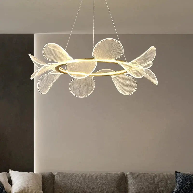 Oyster Gold LED Modern Chandelier Luxury Casa