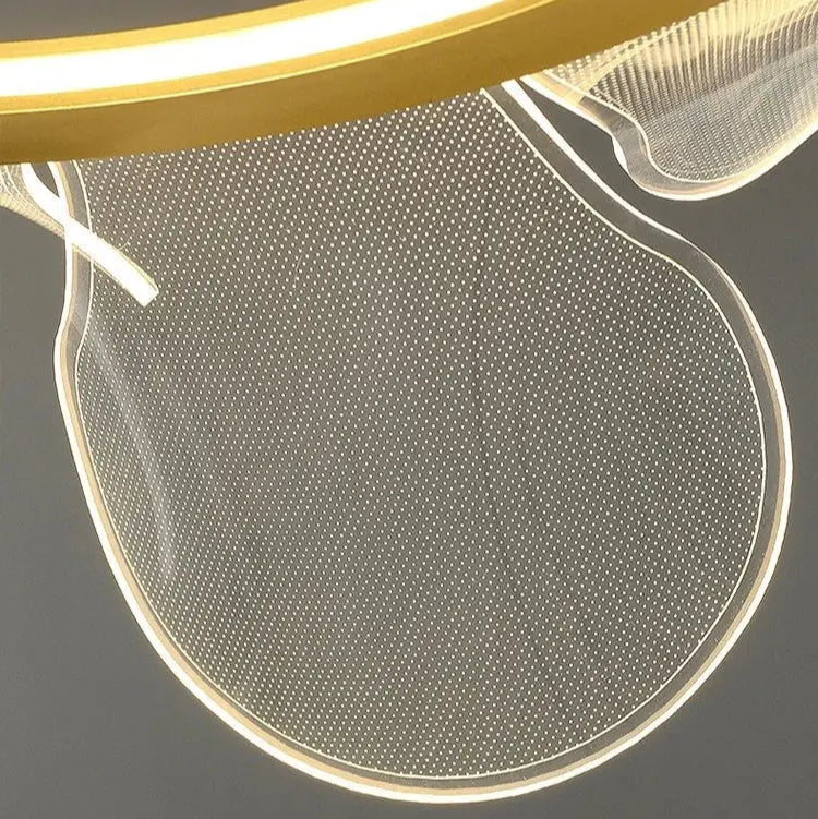 Oyster Gold LED Modern Chandelier Luxury Casa