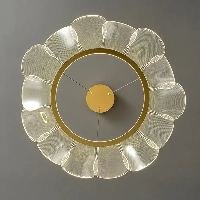 Oyster Gold LED Modern Chandelier Luxury Casa