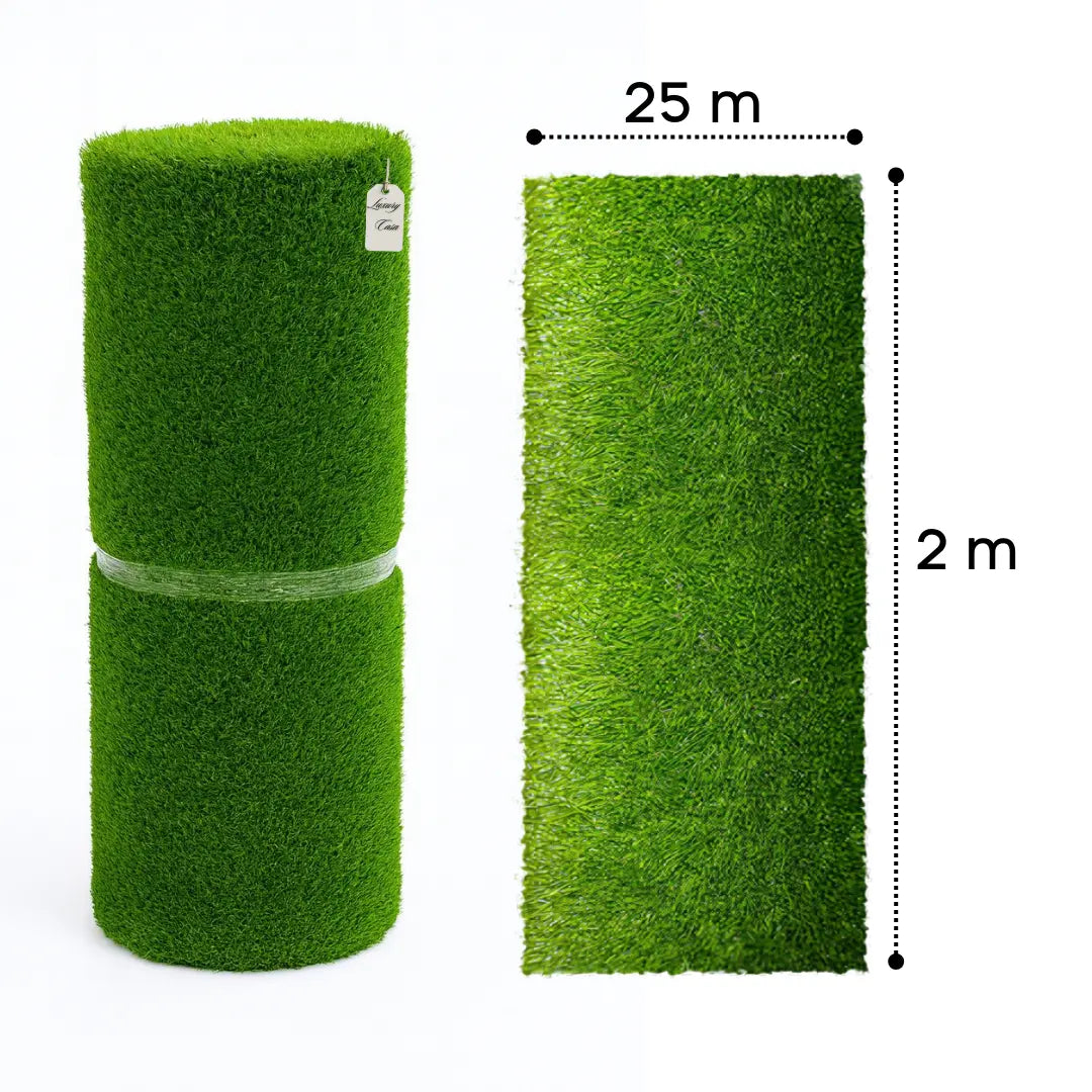 Premium NatureTouch Green With Brown Turf Roll 40 MM Mix Luxury Casa
