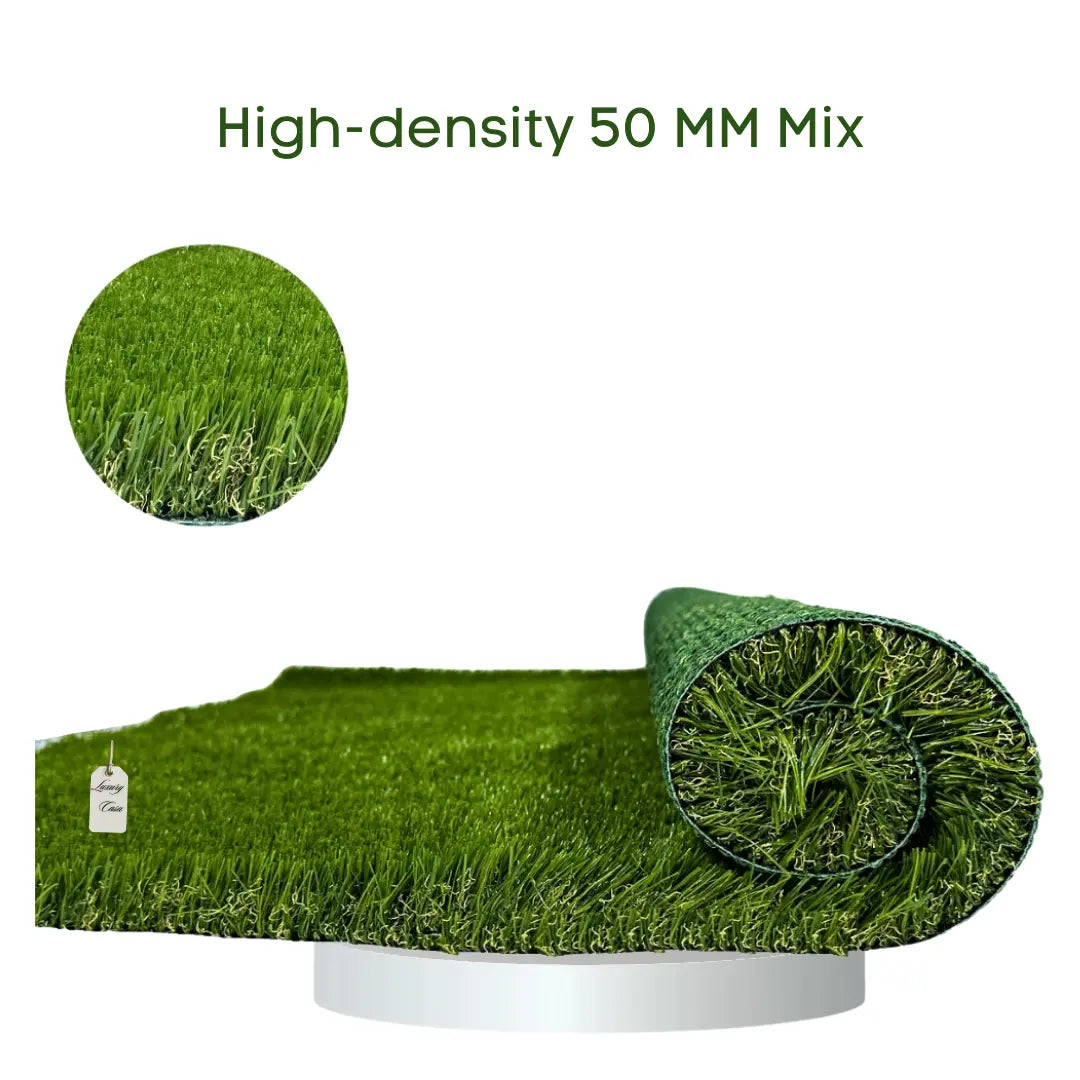 Premium NatureTouch Green With Brown Turf Roll 50 MM Mix Luxury Casa