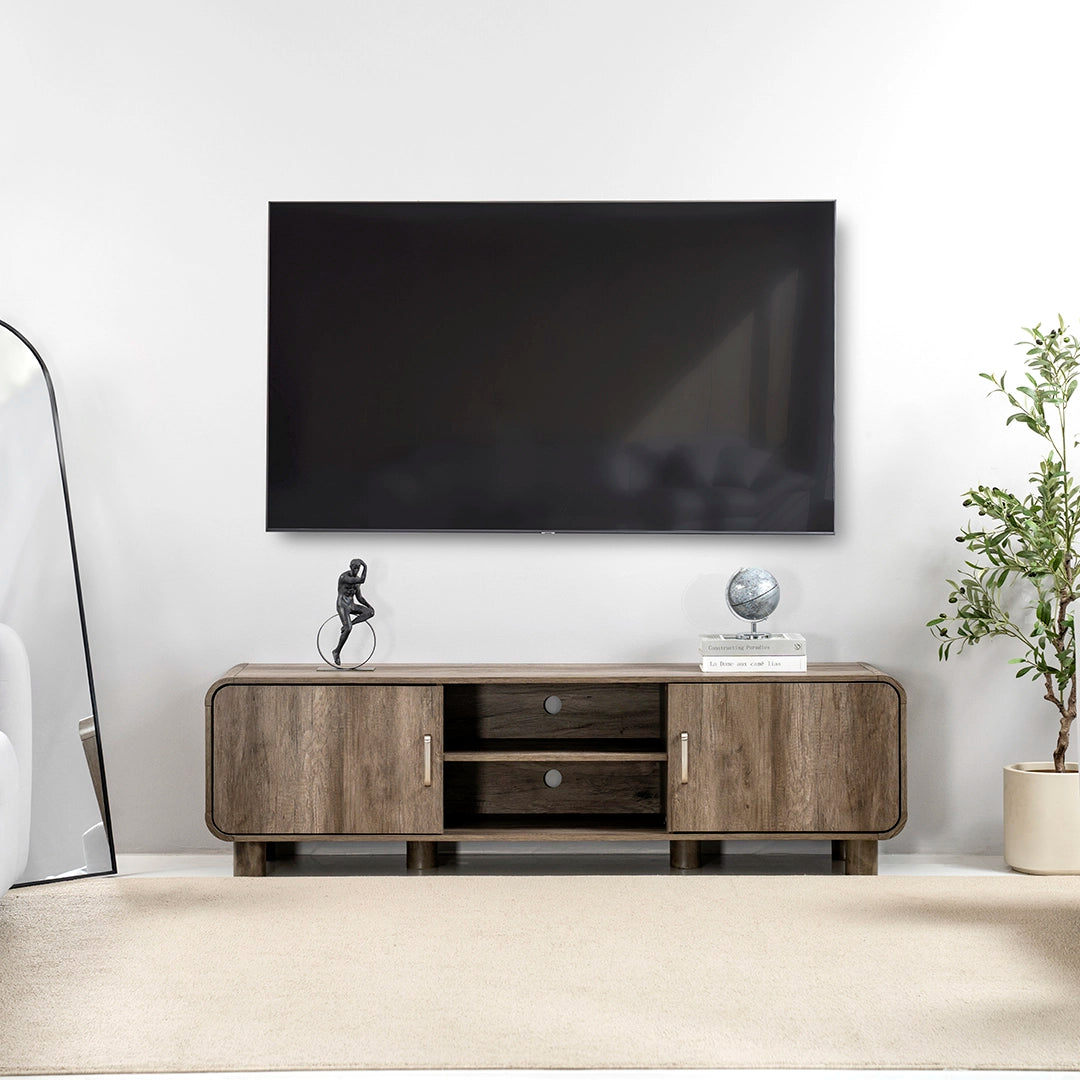 Grey Oak TV Unit with Storage Luxury Casa