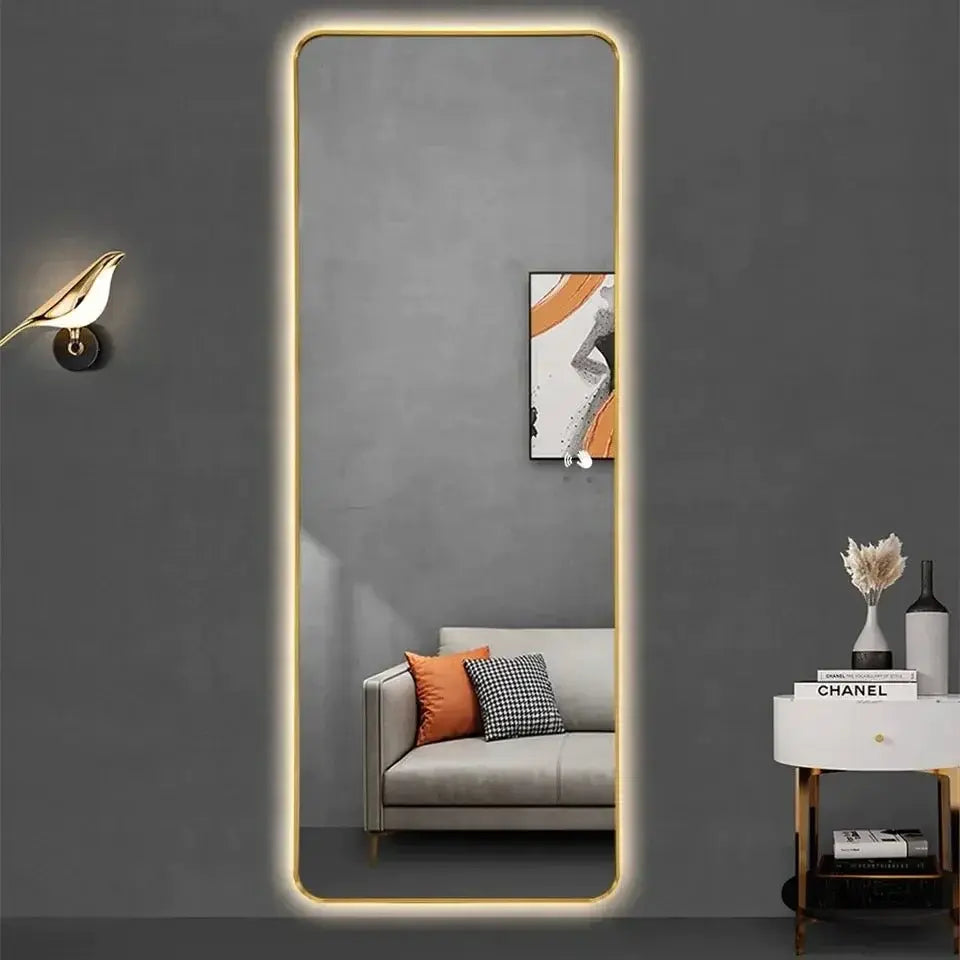 Rectangular Shape Framed Mirror For Home Wall Decoration Luxury Casa