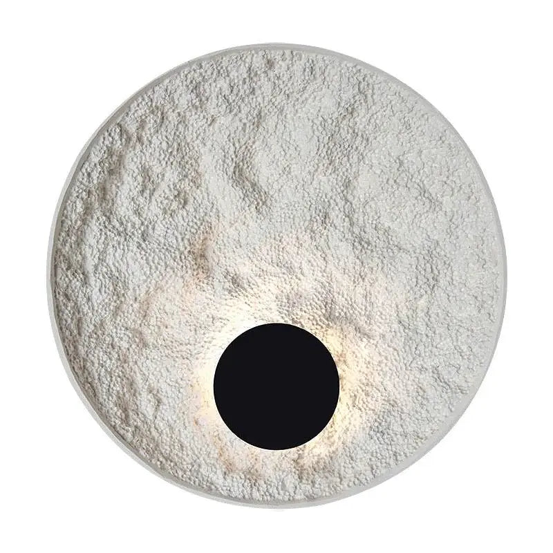 Round Moon Textures Wall Lamp Luxury Casa