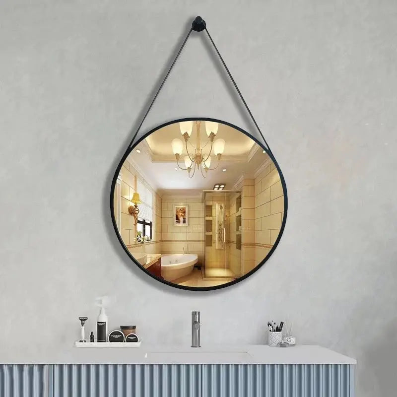Round Shape Hanging Wall Mirror Luxury Casa