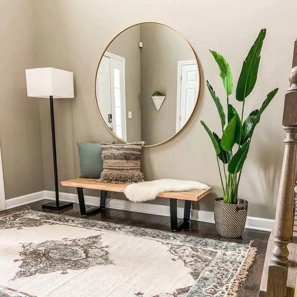 Round Shape Small Size Wall Mirror Luxury Casa