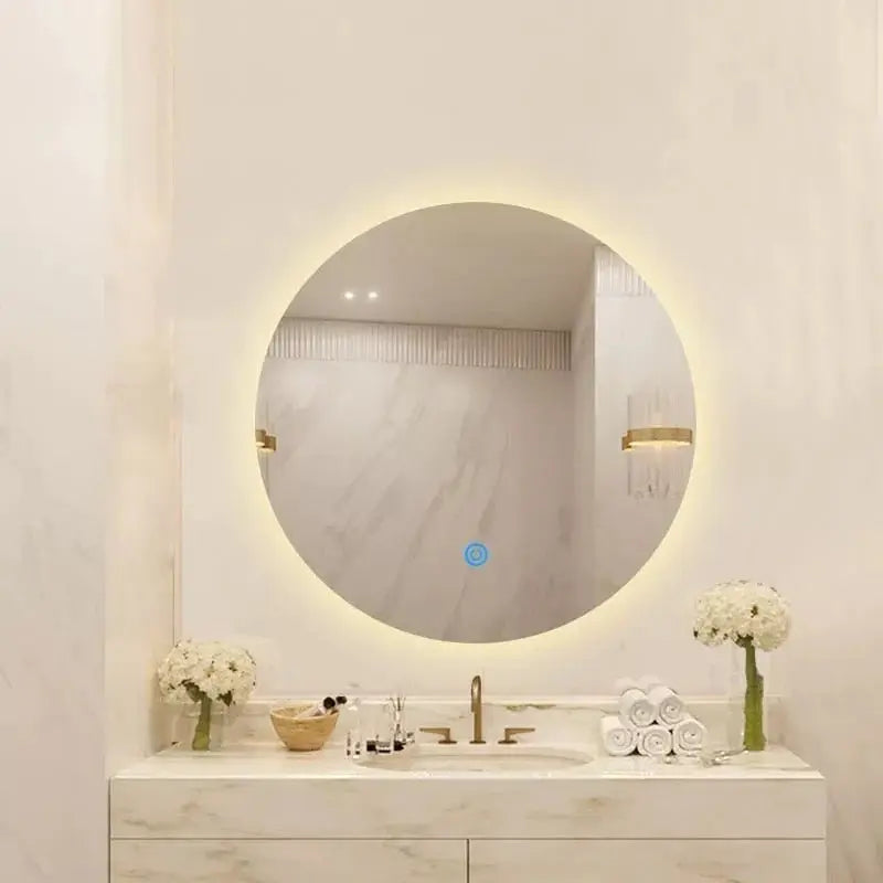 Round Shape Wall Frameless Mirror Luxury Casa