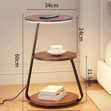 Side Table With Wireless Charger Luxury Casa