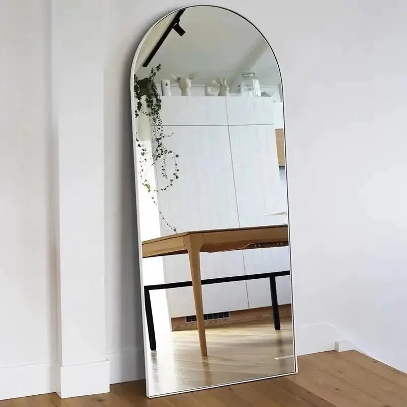 Silver Frame Arch Shape Large Mirror Luxury Casa