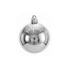 Silver Christmas Bauble Ornament – 15 cm (Glossy Shatterproof Decoration) Luxury Casa