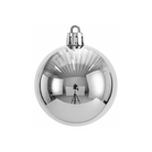 Silver Christmas Bauble Ornament – 20 cm (Glossy Shatterproof Decoration) Luxury Casa