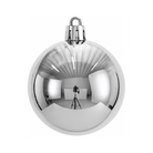 Silver Christmas Bauble Ornament – 25 cm (Glossy Shatterproof Decoration) Luxury Casa