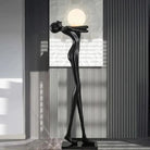 Standing Women Black Floor Lamp Luxury Casa