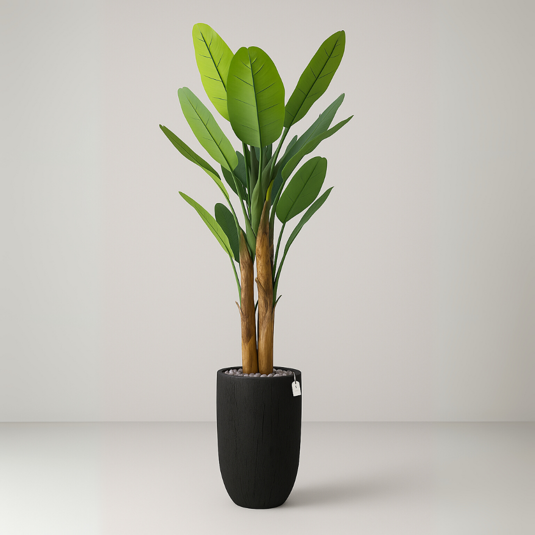 Artificial Banana Tree With Natural Wooden Trunk 250 cm Luxury Casa