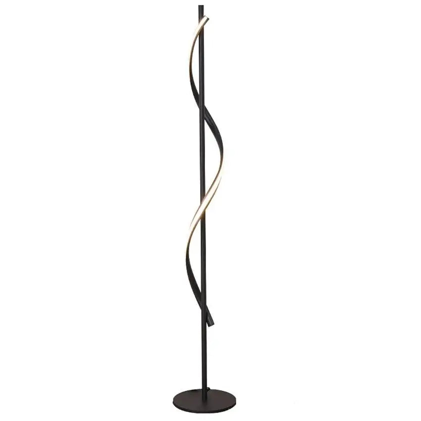 Wave Shape LED Black Floor Lamp Luxury Casa