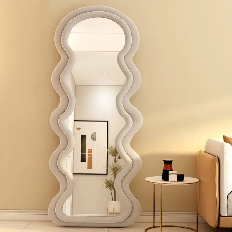 Wavy Shape Full Length Mirror Luxury Casa
