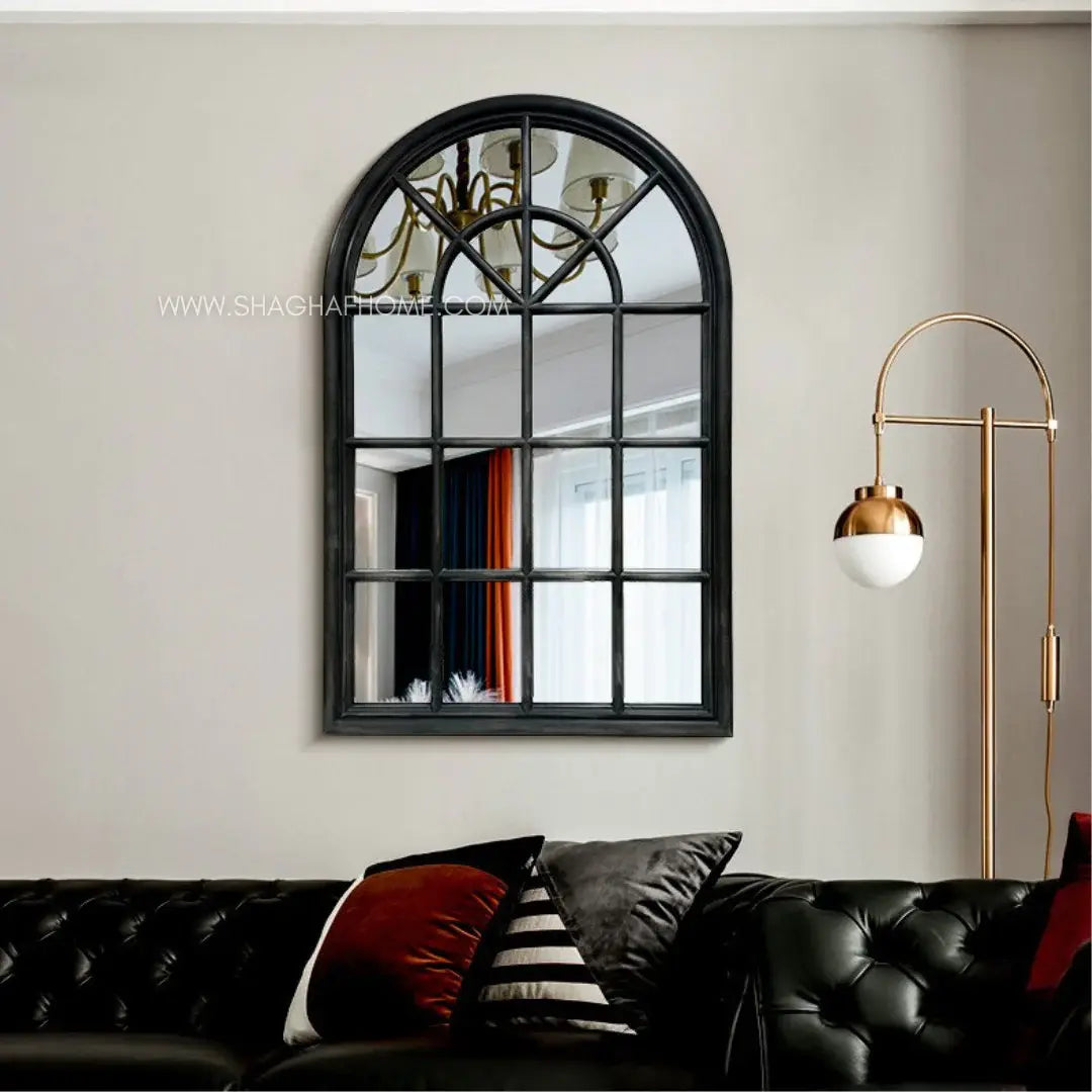 Window Arch Shape With Elegant Design Wall Hanging Mirror Luxury Casa
