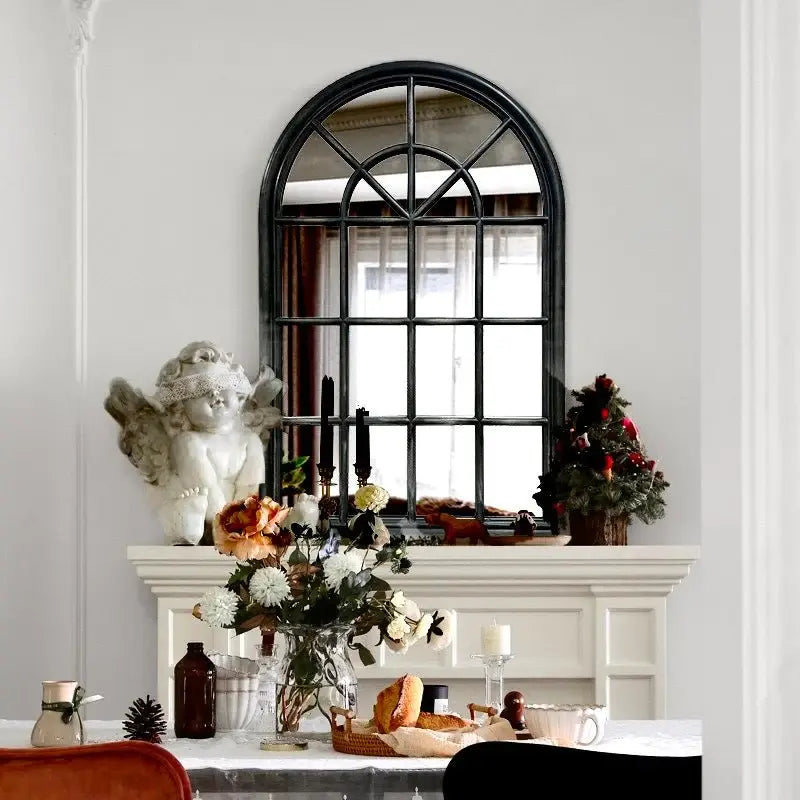 Window Arch Shape With Elegant Design Wall Hanging Mirror Luxury Casa