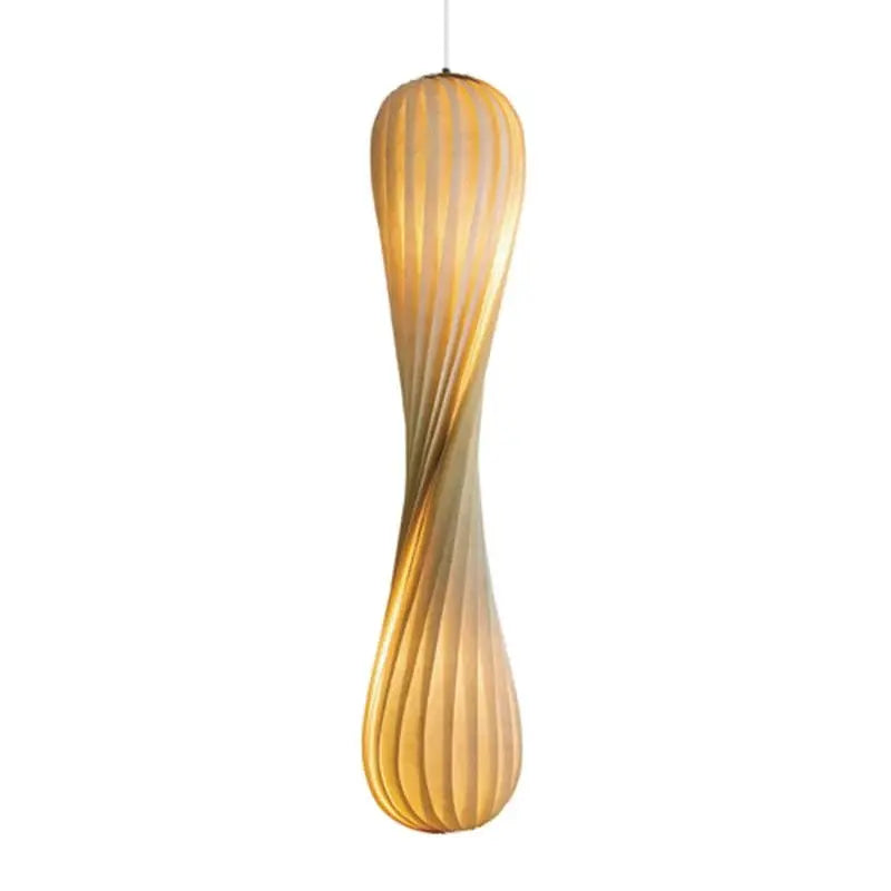Wood Curvy Pendant Light Luxury Casa