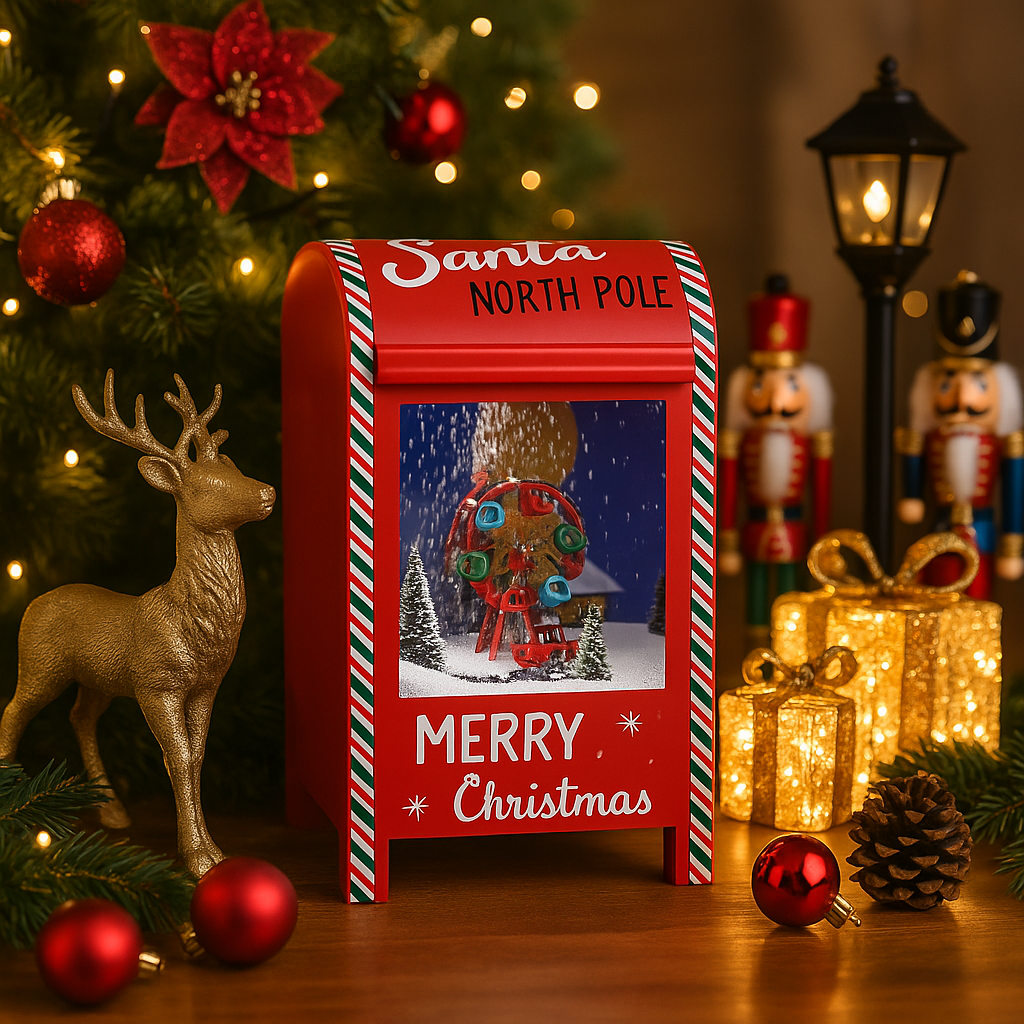 Christmas Musical Mailbox with Snowfall Luxury Casa