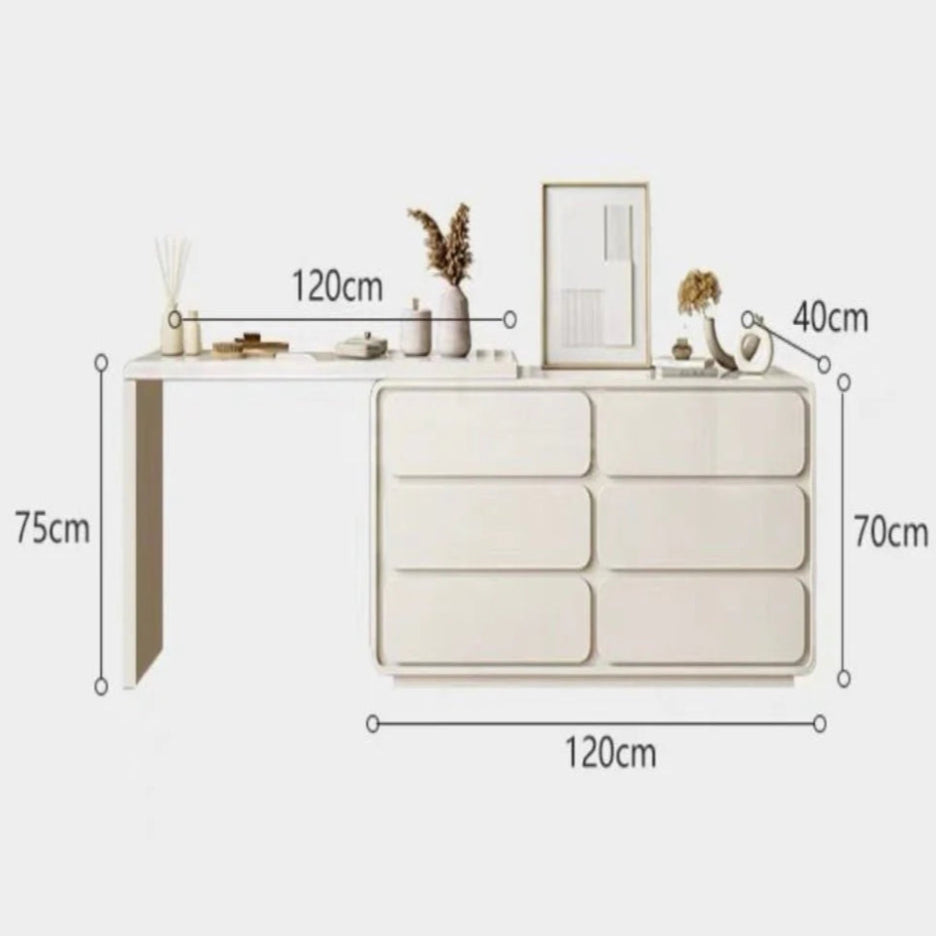 Abby Vanity Table with Stool and Mirror/Dressing Table Luxury Casa