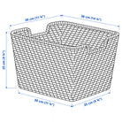 Dark Grey Woven Storage Basket Luxury Casa