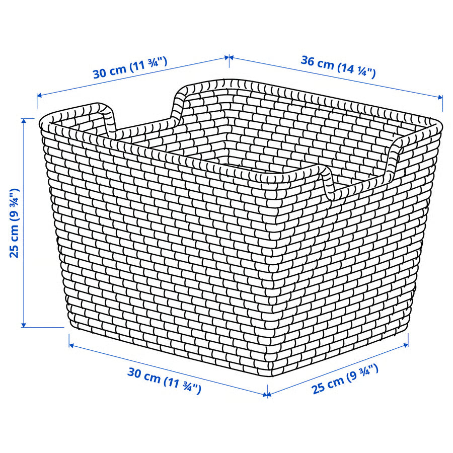 Dark Grey Woven Storage Basket Luxury Casa