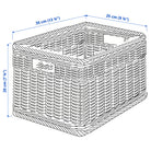 Plastic Rattan-Style Storage Basket Luxury Casa