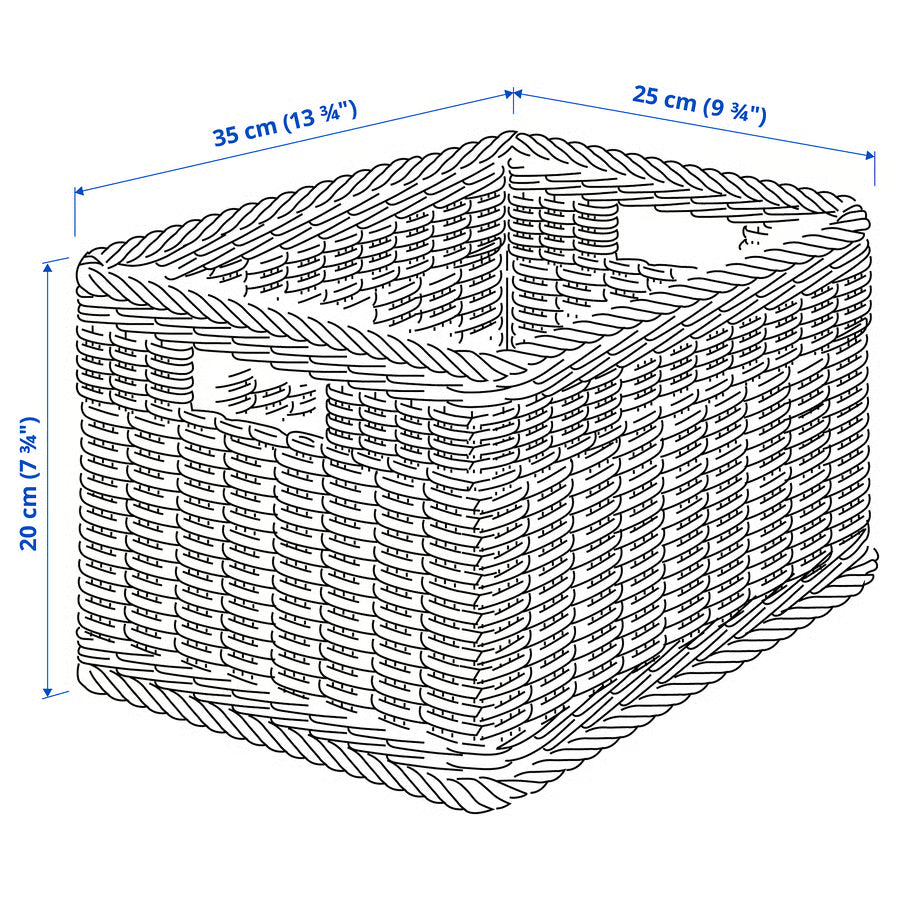 Plastic Rattan-Style Storage Basket Luxury Casa