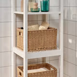 Plastic Rattan-Style Storage Basket Luxury Casa