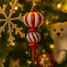Christmas Striped Drop Candy Ornament Luxury Casa