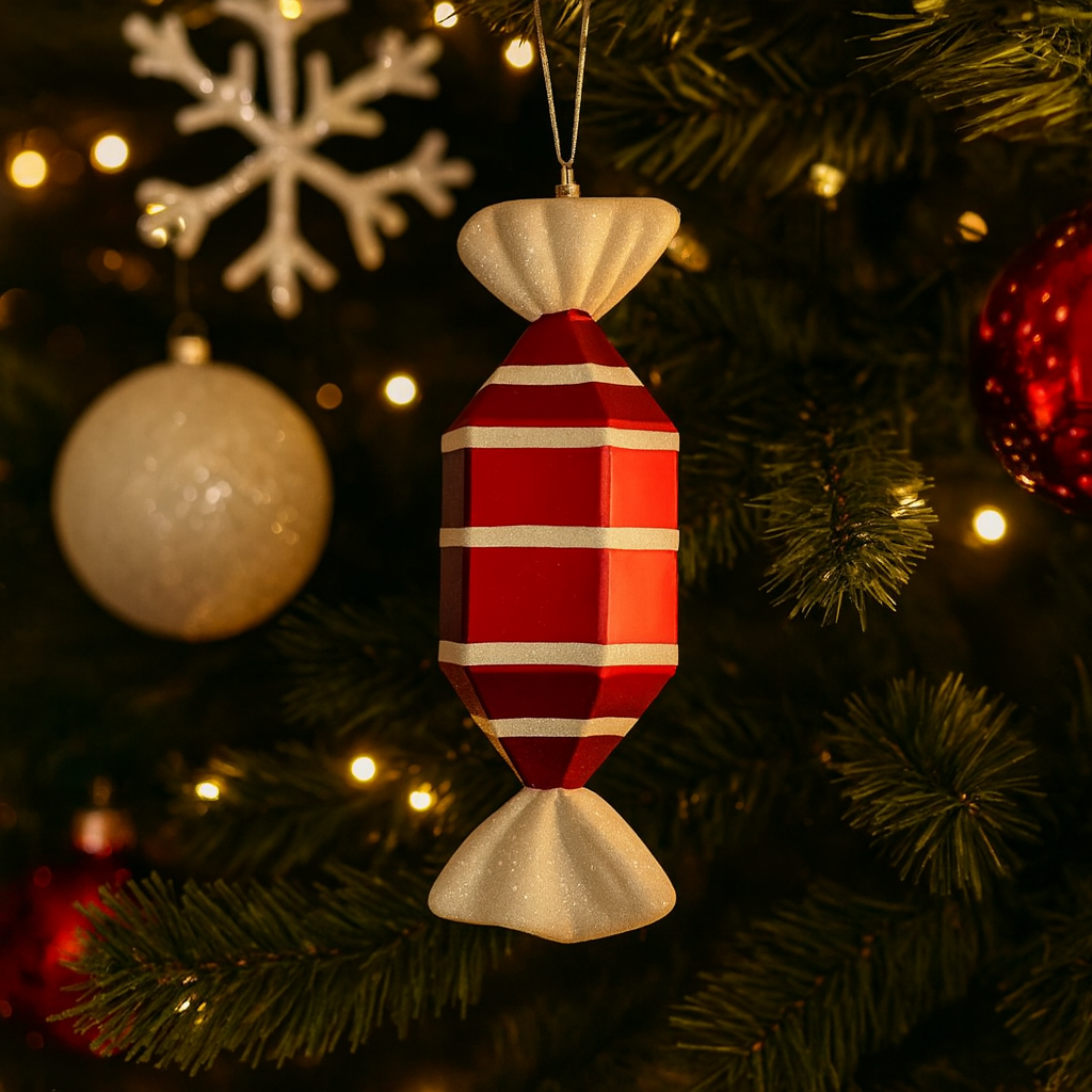 Christmas Striped Candy Ornament Decoration Luxury Casa